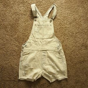 American Eagle Distressed Shortalls