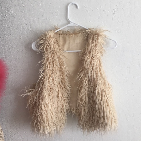 Shaggy fur vest