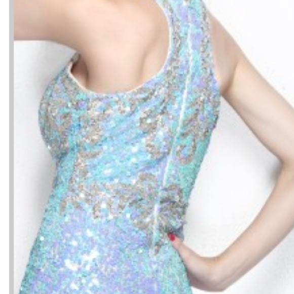💚Sold 🆕Aqua Primavera Couture Dress - Picture 3 of 4