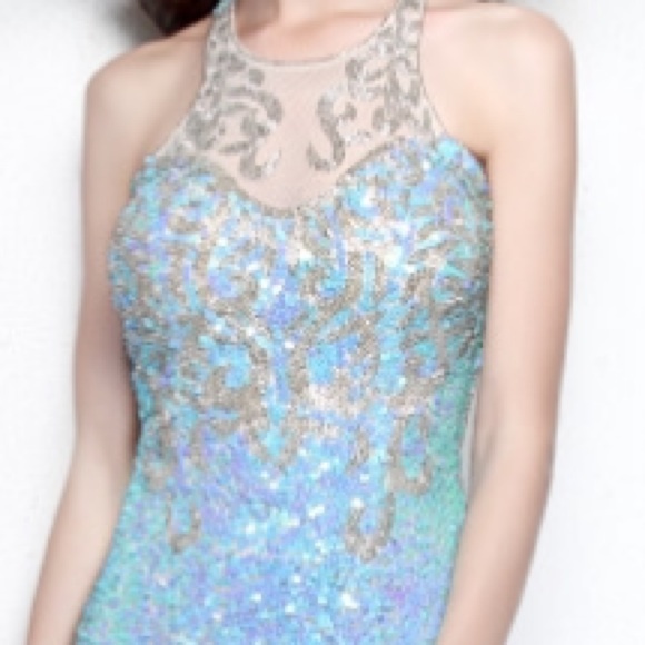 💚Sold 🆕Aqua Primavera Couture Dress - Picture 4 of 4
