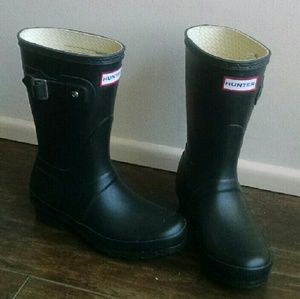Hunter Original Kids Rain Boots Size 5 Matte Black