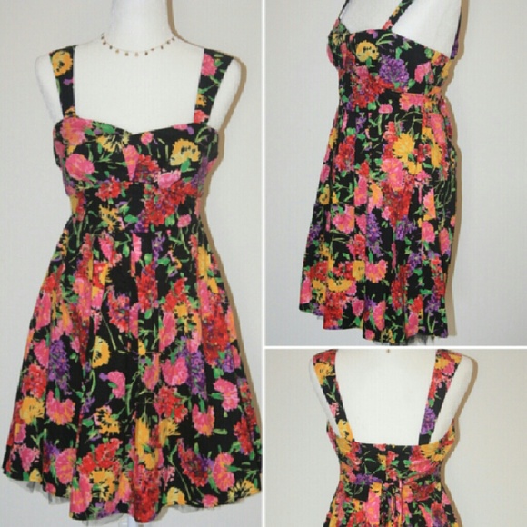 SEQUIN HEART Juinors Multicolor Floral Dress Size9