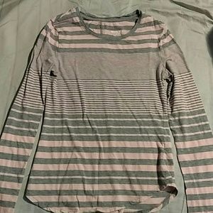Pink and grey stripped shirt