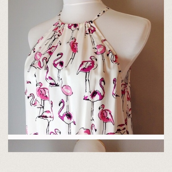Crown & Ivy shirt. Flamingo pattern