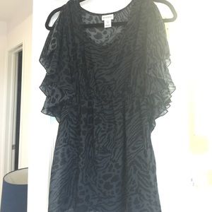 Motherhood maternity sheer black blouse M