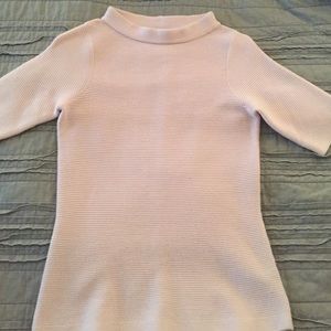 Pale Pink Short Sleeve Sweater