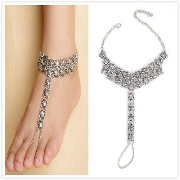 Gorgeous Bohemian Style Toe Chain Link Anklet NEW - Picture 4 of 4