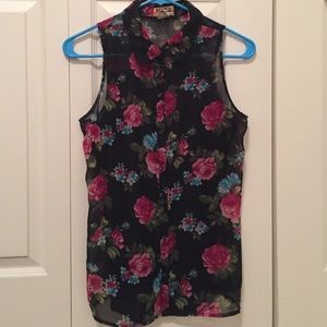 Floral button up