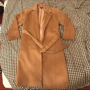 Topshop Camel Topcoat
