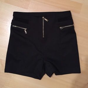 Black super high waisted shorts
