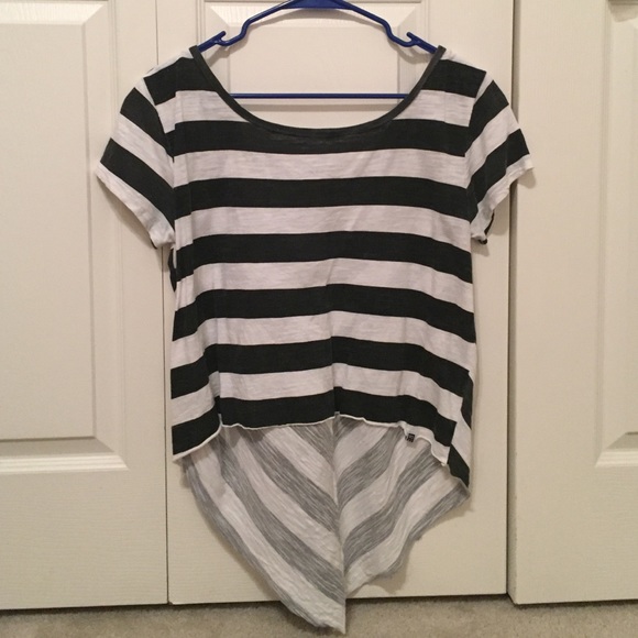 Striped Hi-low top