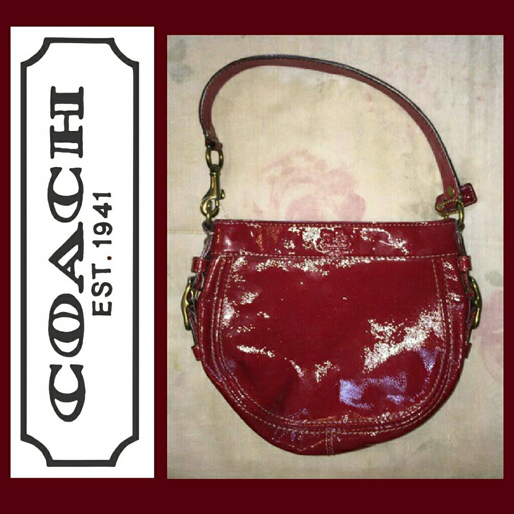 NWOT Red Patent Leather Coach Handbag