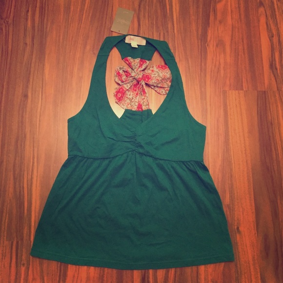 Anthropologie green tank