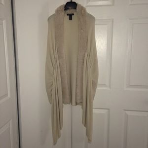 Faux Fur trim cover up/wrap