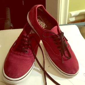 Burgundy red vans EUC