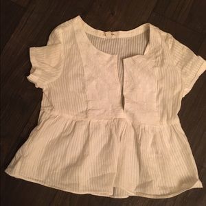 American Eagle Cute White Summer/Spring Blouse