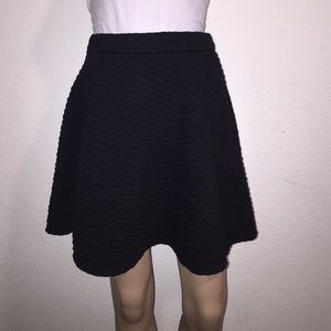 $Sold$ A-line quilted black miniskirt