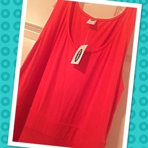Bright orange maxi dress