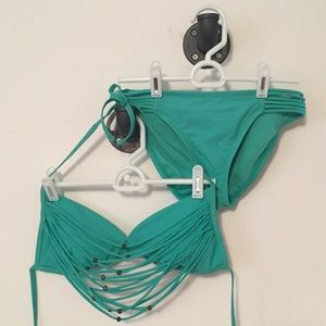 2 Piece Teal Bikini Set