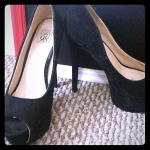 Suede 5 inch heels
