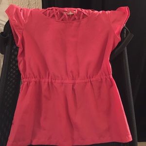 Nwot tulle tangerine orange blouse