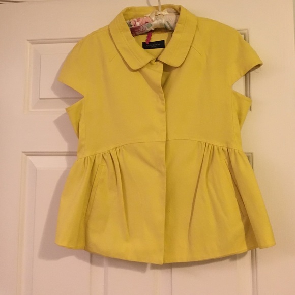 Piazza Sempione Yellow Peplum Jacket