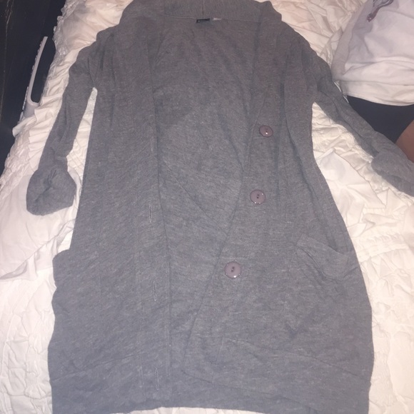 Gray cardigan