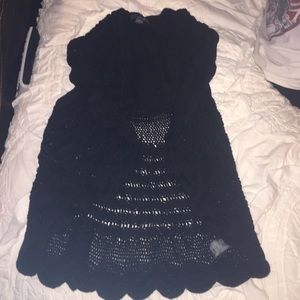 Black knitted vest