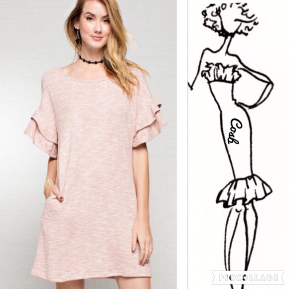 Only 1 Left!! Rose Quartz Dress - Picture 2 of 2