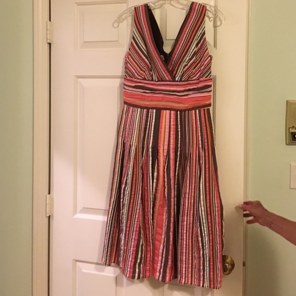 Kay Unger Striped Dress