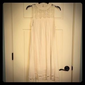 Ivory crochet dress!