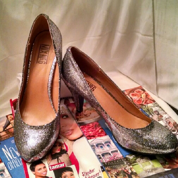 Mix.No.6 Barbie Glitter Pump-Silver