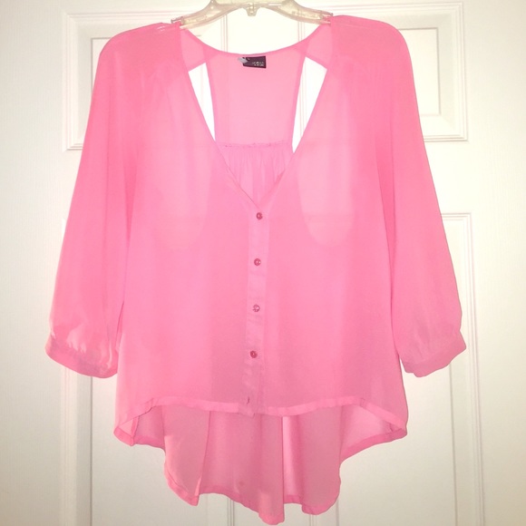 Bubblegum pink blouse