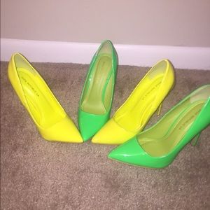 💛💚Neon yellow and green pumps💛💚