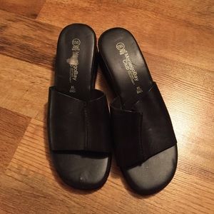 Black slip on shoes
