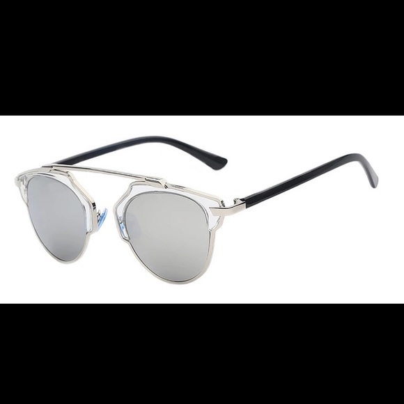 Designer Style Sunglasses Silver - Picture 2 of 4