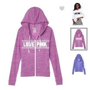 NIP large PINK full zip sweatshirt