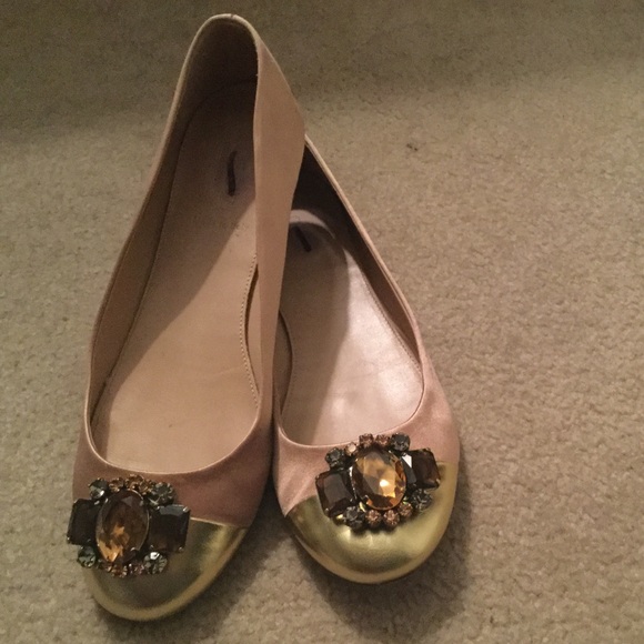 J.Crew Collection jeweled ballet flats.