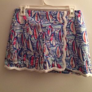 Lily Pulitzer RRR Red Right Return Skort