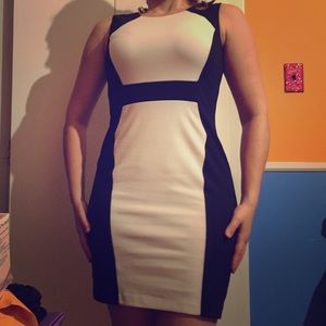 Calvin Klein black/white evening dress