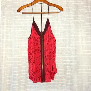 Red and black blouse