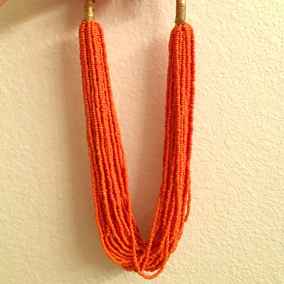Chunky, orange necklace. Forever 21!