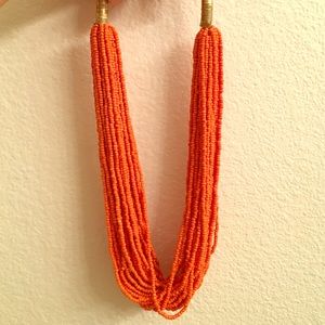 Chunky, orange necklace. Forever 21!