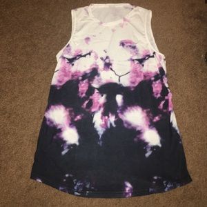 Muscle shirt o-shape collar