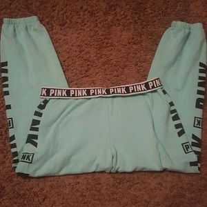 PINK sweatpants size large gently used