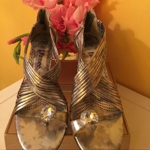 J. Renee Silver Metallic Women's Wilma Sandal