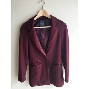 burgundy jacket