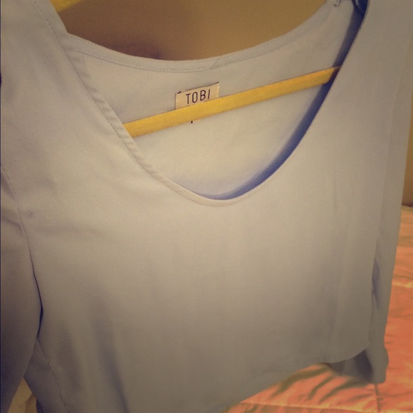 Light blue Tobi crop top