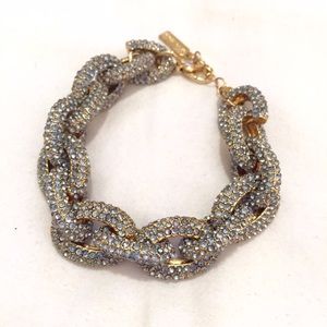 BaubleBar Blue Pavé Link Bracelet