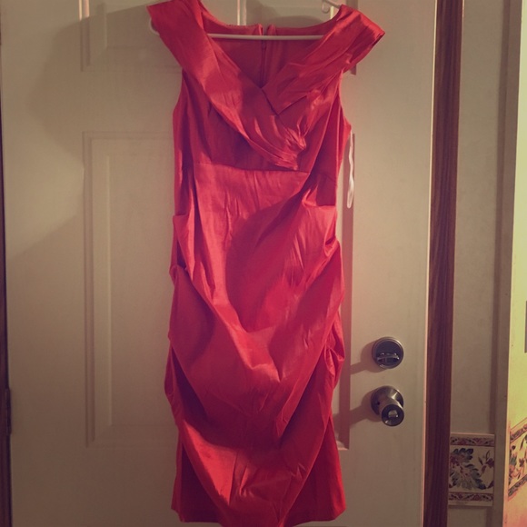 Coral dress perfect for any special event